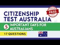 2026 UPDATED CITIZENSHIP TEST AUSTRALIA ― Important Days for Australians