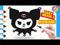 How to Draw Kuromi 😈🎀  Easy Step by Step Cute Drawing