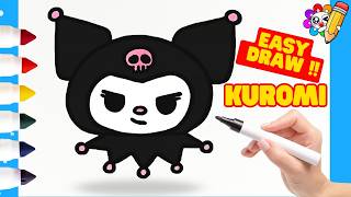 How to Draw Kuromi 😈🎀  Easy Step by Step Cute Drawing