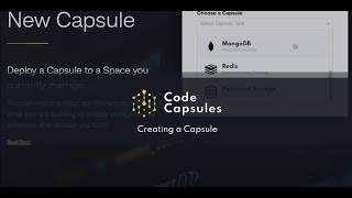 How To Create a New Capsule // Code Capsules Feature Run Through