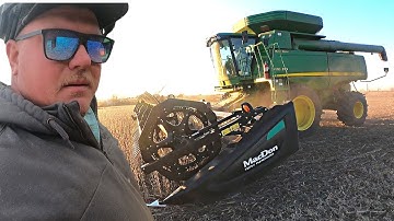 Finishing soybean harvest and getting grain bins to pay me