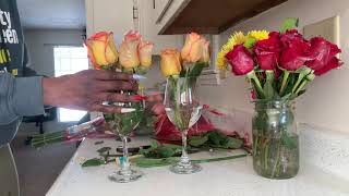 $1 Wine Glass Vase for Flower Bouquets