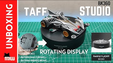 Rotating Display TAFF STUDIO BK360 - Meja Putar Murah untuk Action Figur dengan 3 sumber power.