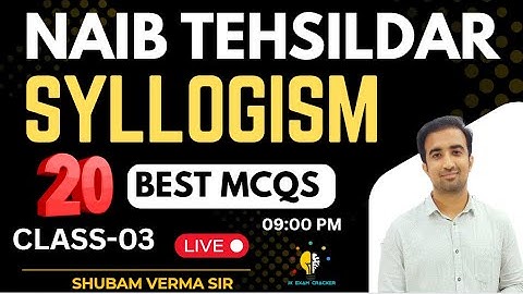 MCQS ON SYLLOGISM II STATEMENT & CONCLUSION II REASONING ABILITY II BY SHUBAM VERMA SIR II #jkssb
