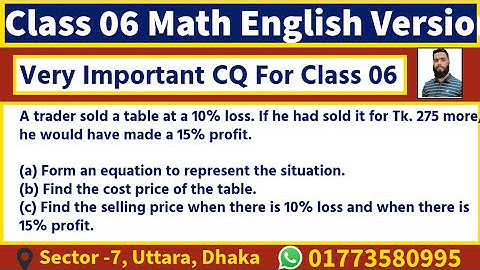 CQ Practice | Math For Class 06 | English Version | Kbd Touhid