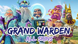 Grand warden All Skins 🔥 | Clash of funz #coc #grandwarden #skins