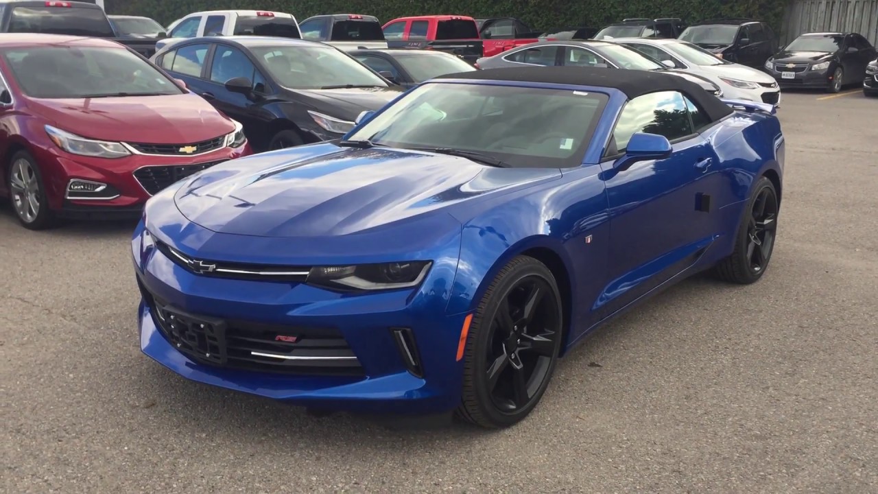 2018 Chevrolet Camaro Lt Convertible Hyper Blue Metallic Roy Nichols Motors Courtice On Youtube