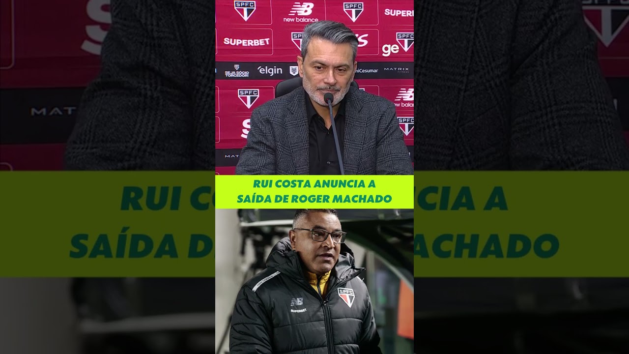 RUI COSTA ANUNCIA A DEMISSÃO DE ROGER MACHADO DO COMANDO DO SÃO PAULO | #shorts | ge.globo