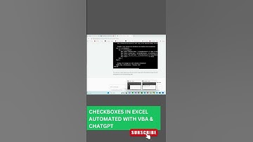 CHECKBOXES IN EXCEL AUTOMATED WITH VBA & CHATGPT