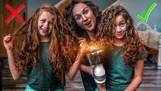 DIFFUSING my daughter’s CURLY HAIR for the first time | CURLY GIRL METHOD | Diffuser Tips