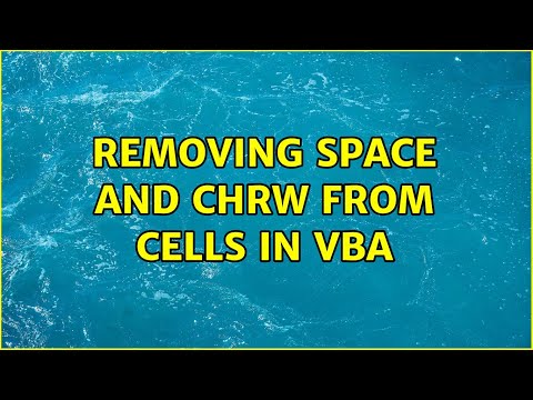 New Update Removing space and ChrW from cells in VBA (2 Solutions!!)