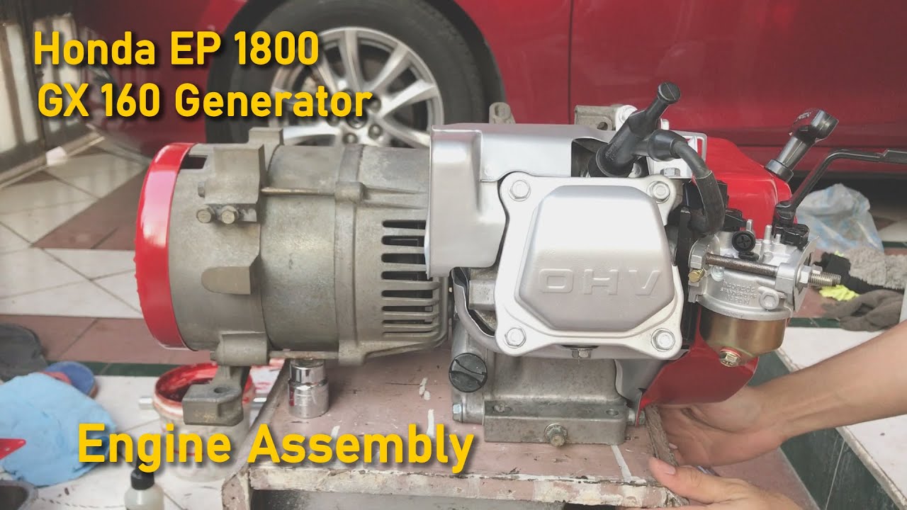 Engine Assembly | Honda EP 1800 GX 160 Generator | Part 13 - YouTube