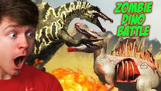 Reacting to DINOSAURS vs ZOMBIE DINOSAURS! screenshot 4