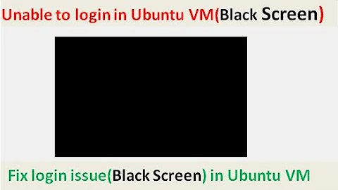 Ubuntu black screen after login