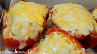 LOS PIMIENTOS RELLENOS MÁS RICOS Y DELICIOSOS DEL MUNDO ENTERO receta fácil y rápida