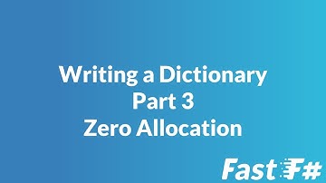 Fast F#: Writing a Dictionary Part 3 - Zero Allocation