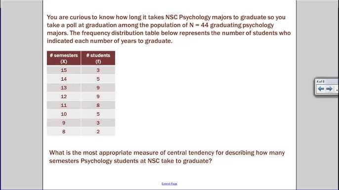 application of measures of central tendency