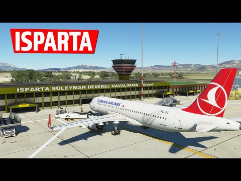 THY ile Isparta Süleyman Demirel Havalimanı'na İniyoruz! Microsoft Flight Simulator