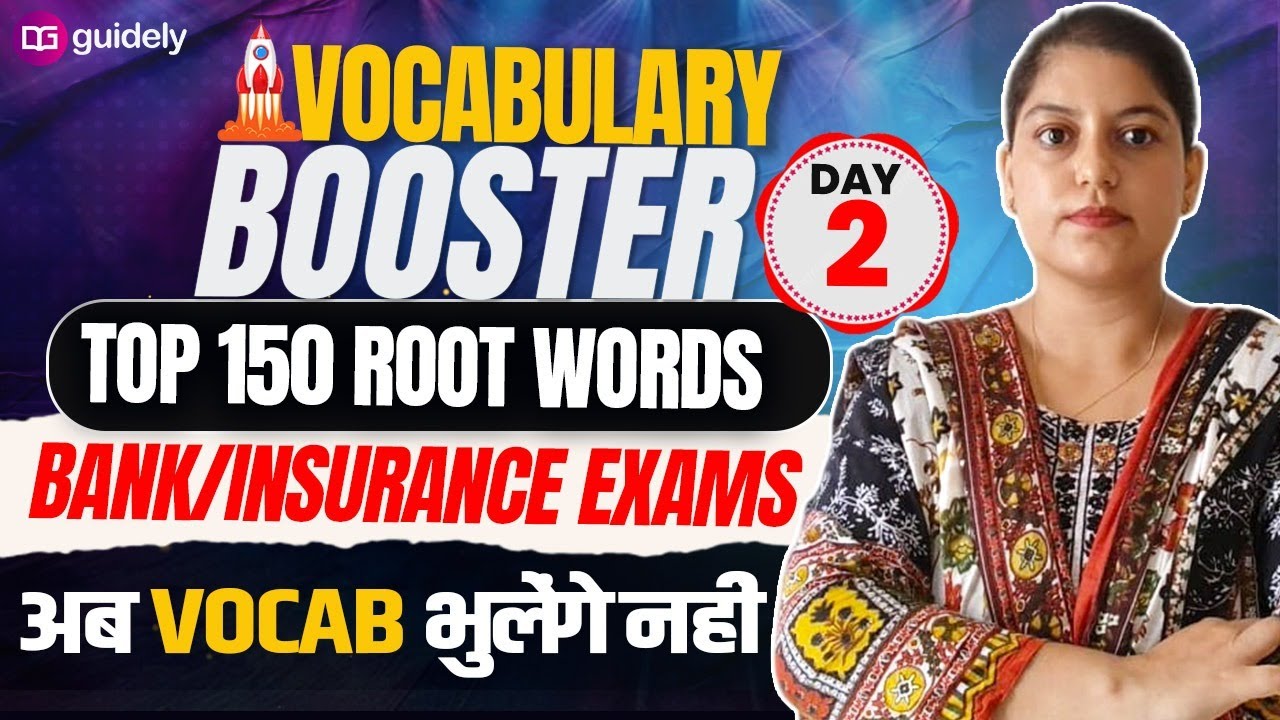 English for All Bank Exams 2025 | Top 150 Root Words For Bank/Insurance Exams|Day-2 |By Shefa Ma’am