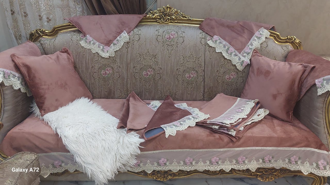 (مشروع مربح جدا)طريقه قص وتفصيل بياضات الانتريه وركنه بطريقه سهله جدا