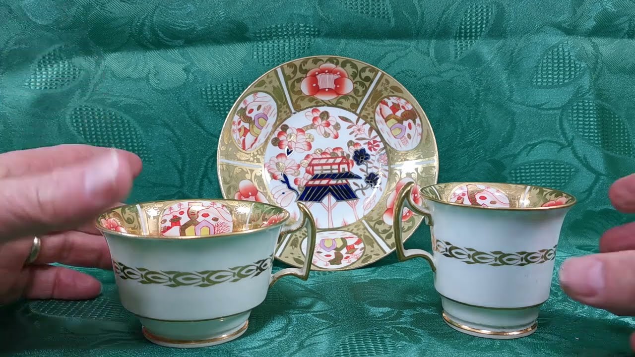 Exquisite Antique Spode 640 Regency China Cabinet Trio - YouTube
