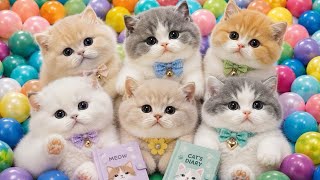 ANAK KUCING MEONG MEONG‼️KUCING PERSIA PUTIH LOMPAT LOMPAT🐾🐱💕TINGKAH KOCAK KUCING OREN🐈💞LAGU ANAK🇮🇩