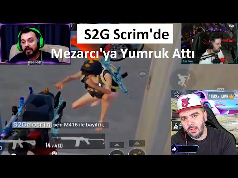 Mezarcı'nın Scrim'de S2G'den YUMRUK yediği anlar Youtuber'ların Tepkileri Ersin Yekin / PUBG MOBILE