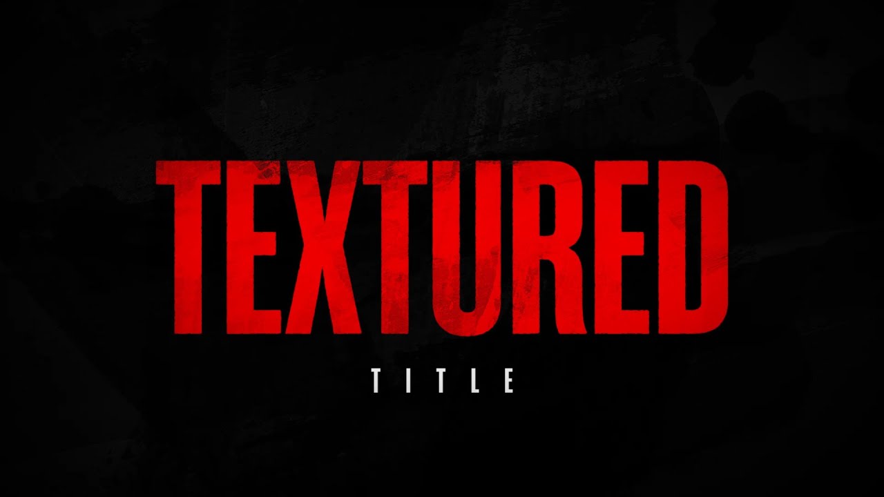 Textured Paint Stroke Title for Premiere Pro - YouTube