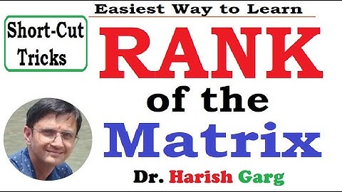 Rank of the Matrix | System of Linear Equations | Short Cut tricks