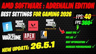 AMD Software Adrenalin Edition New update 26.5.1 Best Setting For Gaming 2026 | AMD 26.5.1 Update