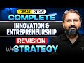 Revise Innovation &amp; Entrepreneurship With *THIS STRATEGY* | CMAT 2026 | Ronak Shah
