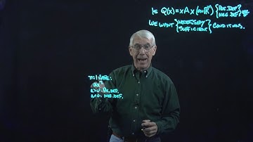 Lecture 29(A): Quadratic Forms: Necessary & sufficient conditions for definiteness