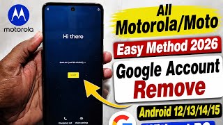All Motorola/Moto Frp Unlock Android 12/13/14/15 | Motorola Easy Method Google Account Remove No pc