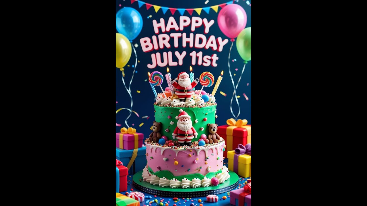 Happy Birthday 🎉 Born on July 11nd Special Birthday Song with Santa Claus