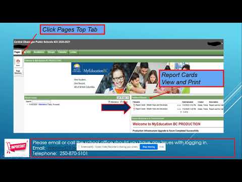 How to View/Print Report Card - MyEdBC for Students