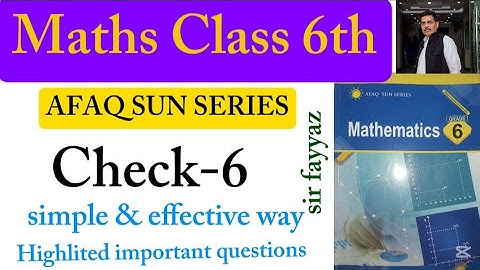 Maths Class 6th | Check 6 | Unit 6 | exercise 6 | Linear expression and equations | grade 6 