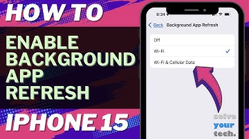 How to Enable Background App Refresh on iPhone 15
