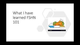FSHN 101 at UIUC- What I learned