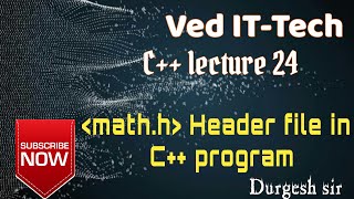 math.h Header file use in programming || Lecture 24
