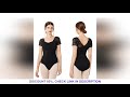 Adult Ballet Leotard Elegant Short Sleeve Practice Ballet Dancing Clothes Women Professional Dance T