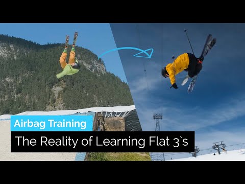 The Reality of Learning How to Flat/ Rodeo on Skis | Freestyle Ski Airbag Training