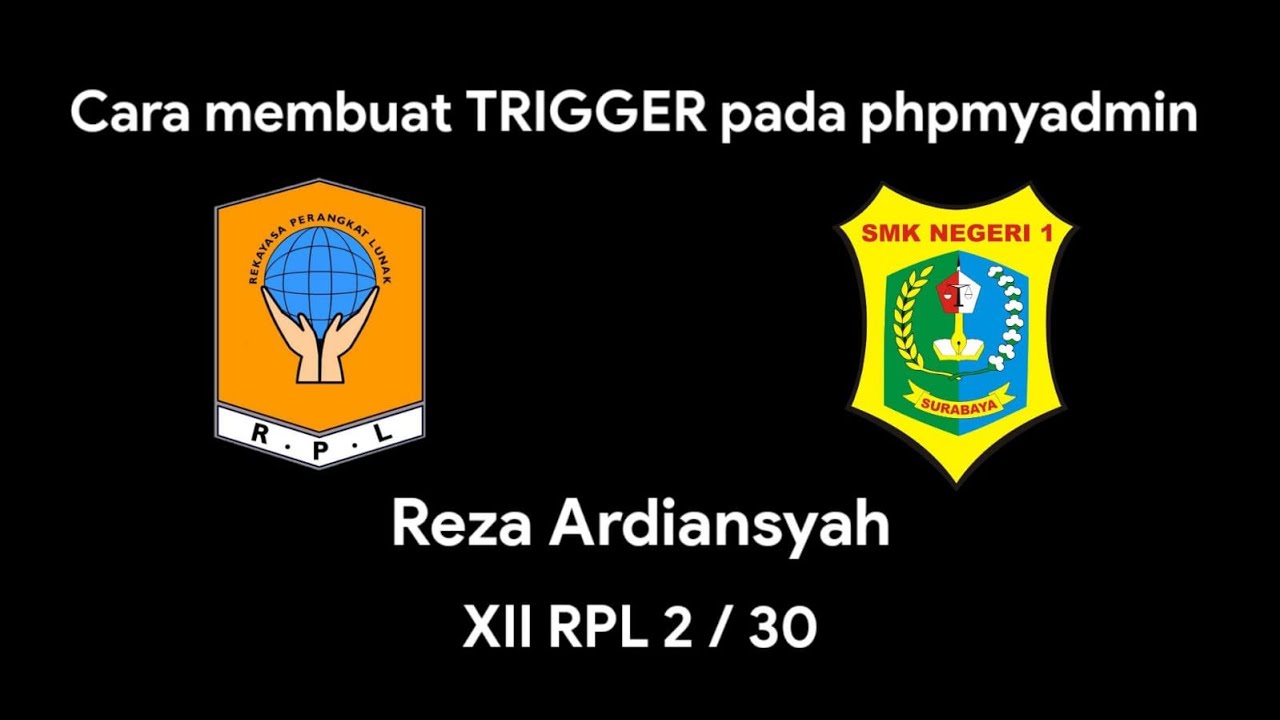 Cara membuat TRIGGER pada phpmyadmin - YouTube
