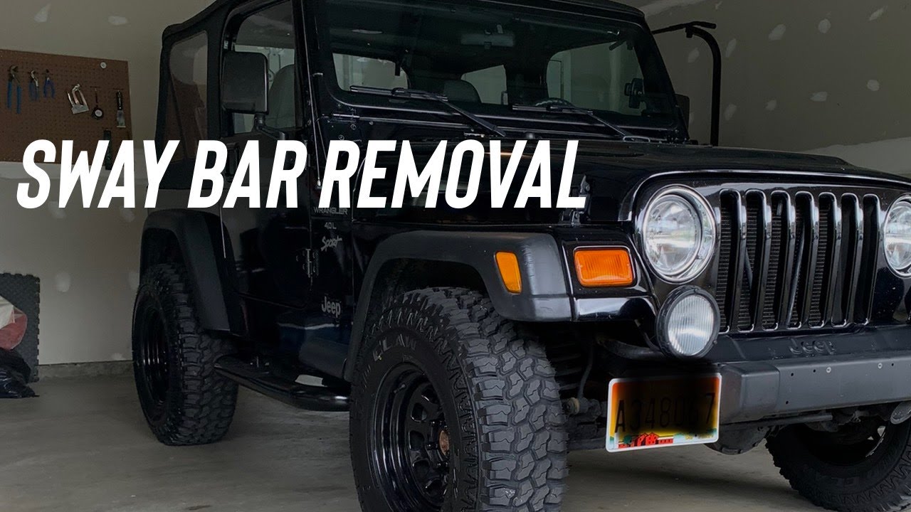HOW TO REMOVE SWAY BAR & BUSHINGS JEEP WRANGLER YouTube