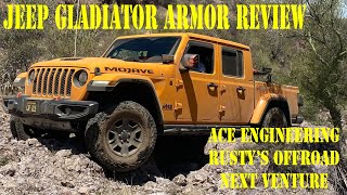 Jeep Gladiator Armor Review - ACE Engineering, Rusty's Offroad, and Next Venture Sliders and Skids