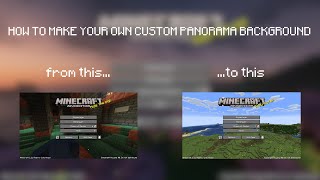 The correct tutorial on how to make a custom panorama background in minecraft: java edition