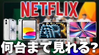 「Netflix (ネットフリックス)」の同時視聴台数は何台まで？再生は2〜4画面/ログインは無制限