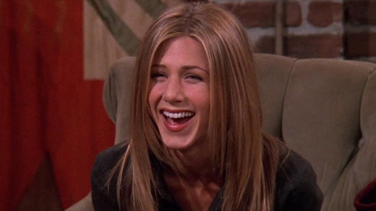 a collection of Jennifer Aniston laughing in Friends - YouTube
