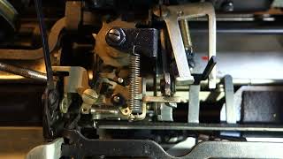 Smith-Corona typewriter end of line keystroke lock