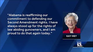 Alabama Gov. Kay Ivey signs constitutional carry bill into law