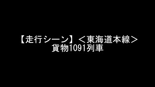 【走行シーン】＜東海道本線＞貨物1091列車